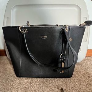 Guess Black Faux Leather Purse
